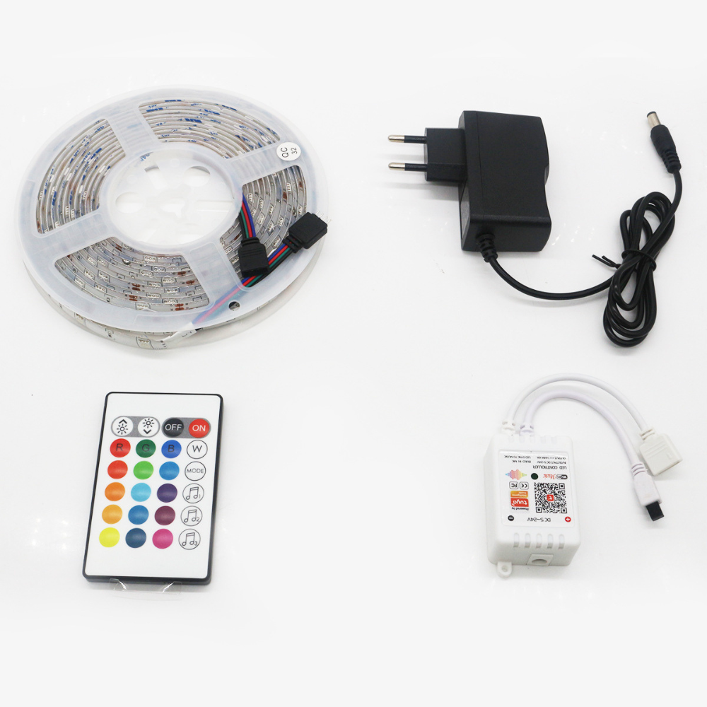 Banda Led RGB BIRAI®, 10 Metri, IP68 Impermeabil, Aplicatie SMART, Bluetooth, Oprire Automata, Modul Microfon, Intensitate Lumina Reglabila, WI-FI, Timer On/Off, Telecomanda, Control Voce, Modul Muzica, Rezistenta la Apa, Multicolor 10 Banda Led Echipament